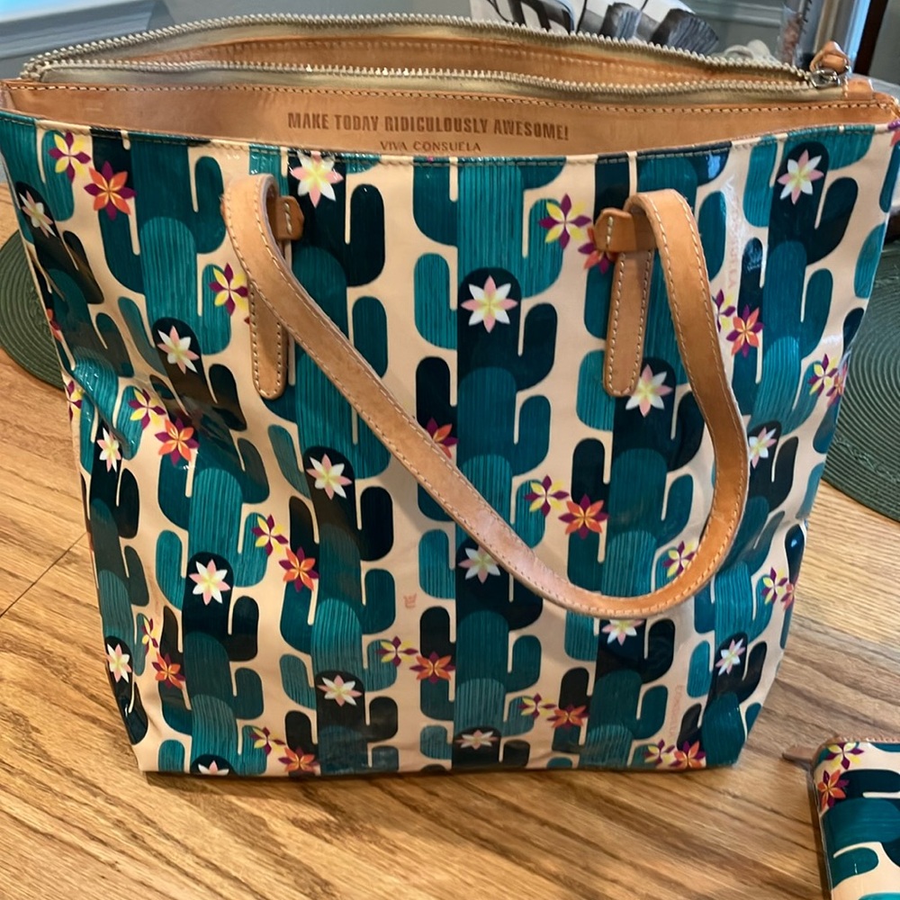Consuela Cactus Tote with wallet